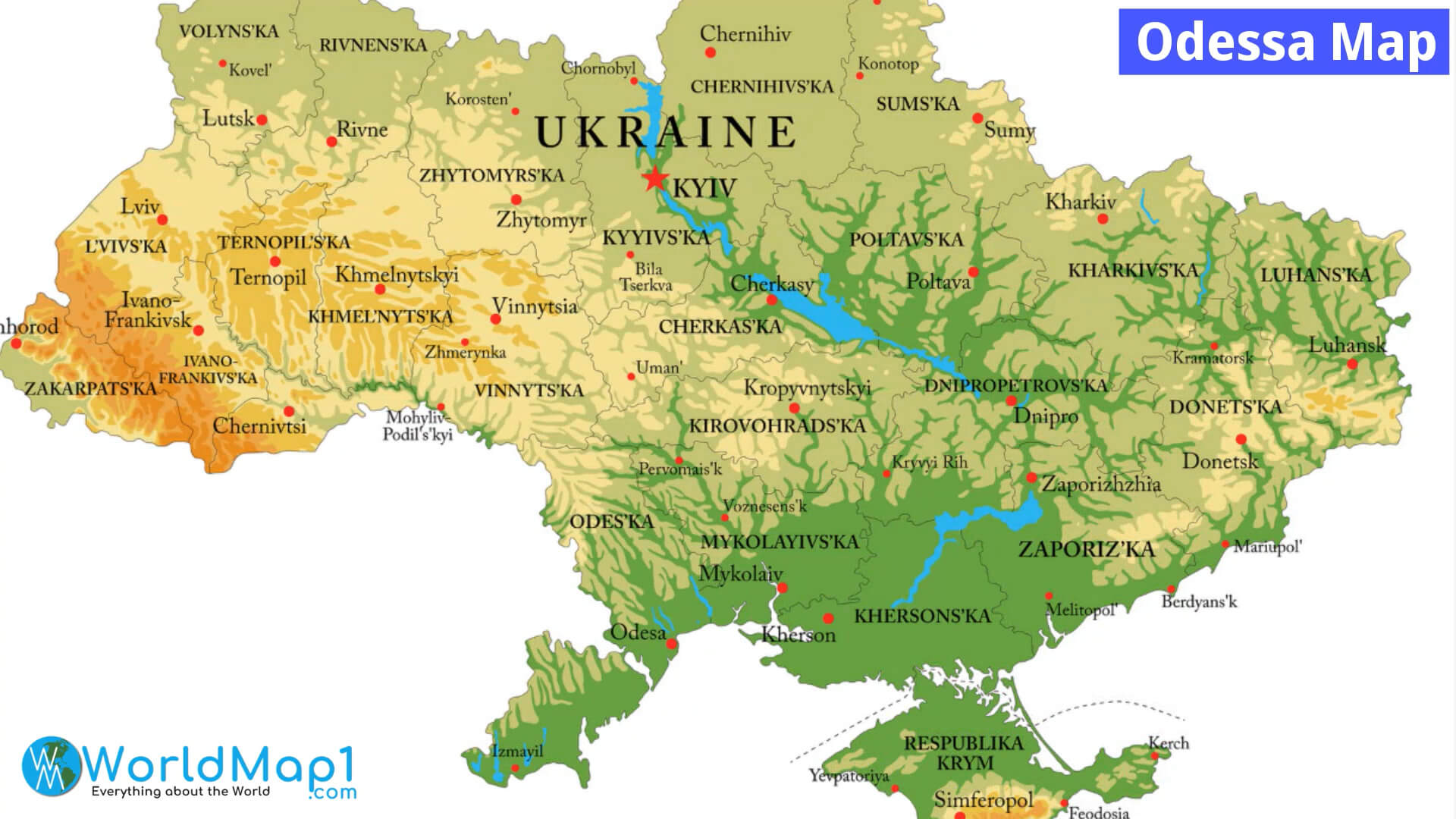 Où se trouve Odessa en Ukraine
